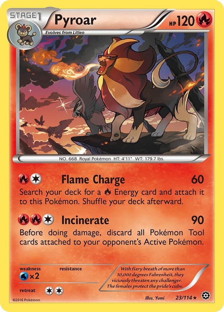 Pyroar - 23/114 - XY - Steam Siege (STS)