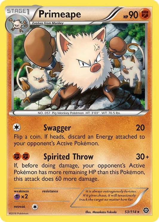 Primeape - 53/114 - XY - Steam Siege (STS)